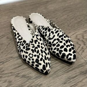 Matisse leather and cowhide mules